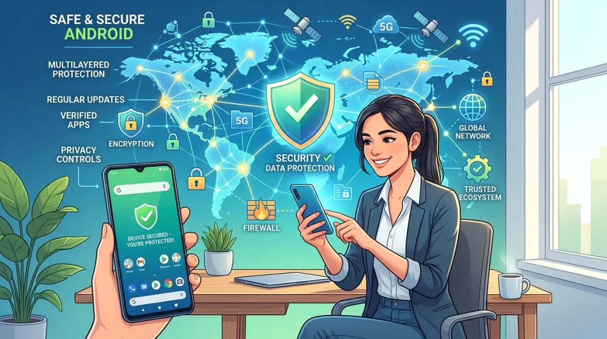 Final thoughts on unlock for Android showing smartphone, user confidence, and safe practices