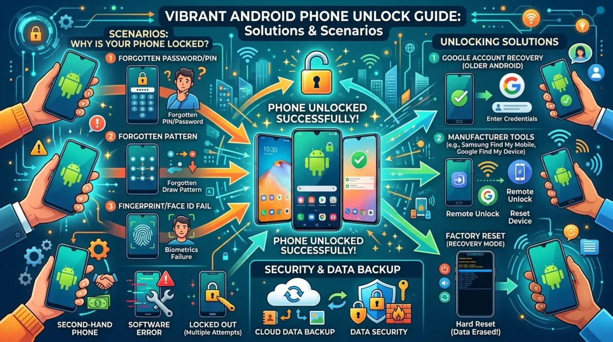 Why people need unlock for Android showing locked phones becoming accessible for various reasons